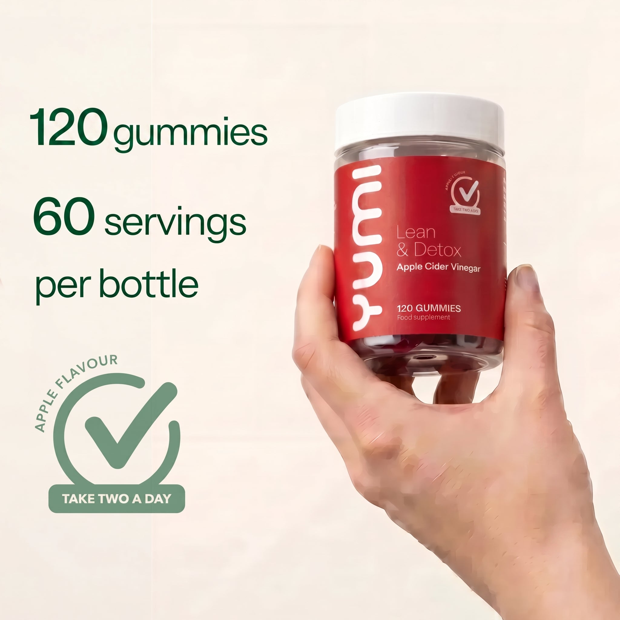Apple Cider Vinegar 120 Gummies with B12 & Folic Acid