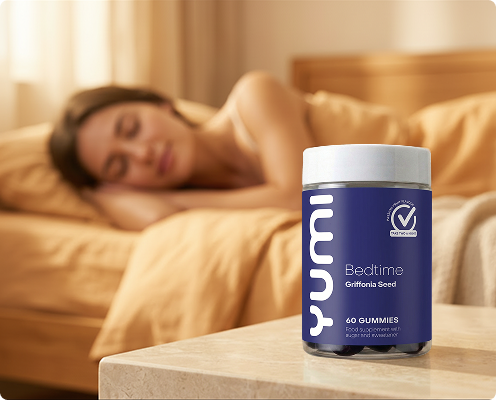 Ashwagandha gummies with a relaxed lifestyle background