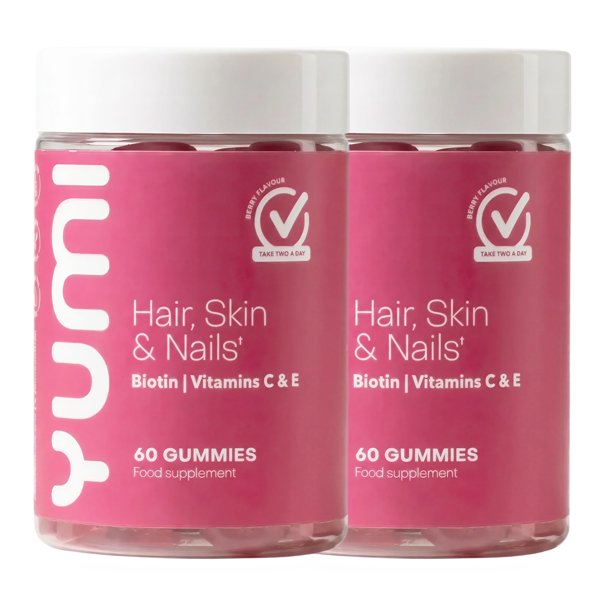Hair, Skin & Nails with Biotin & Vitamins 120 Gummies (2 x 60)