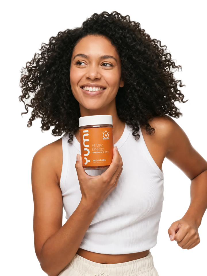 Ashwagandha gummies with a relaxed lifestyle background